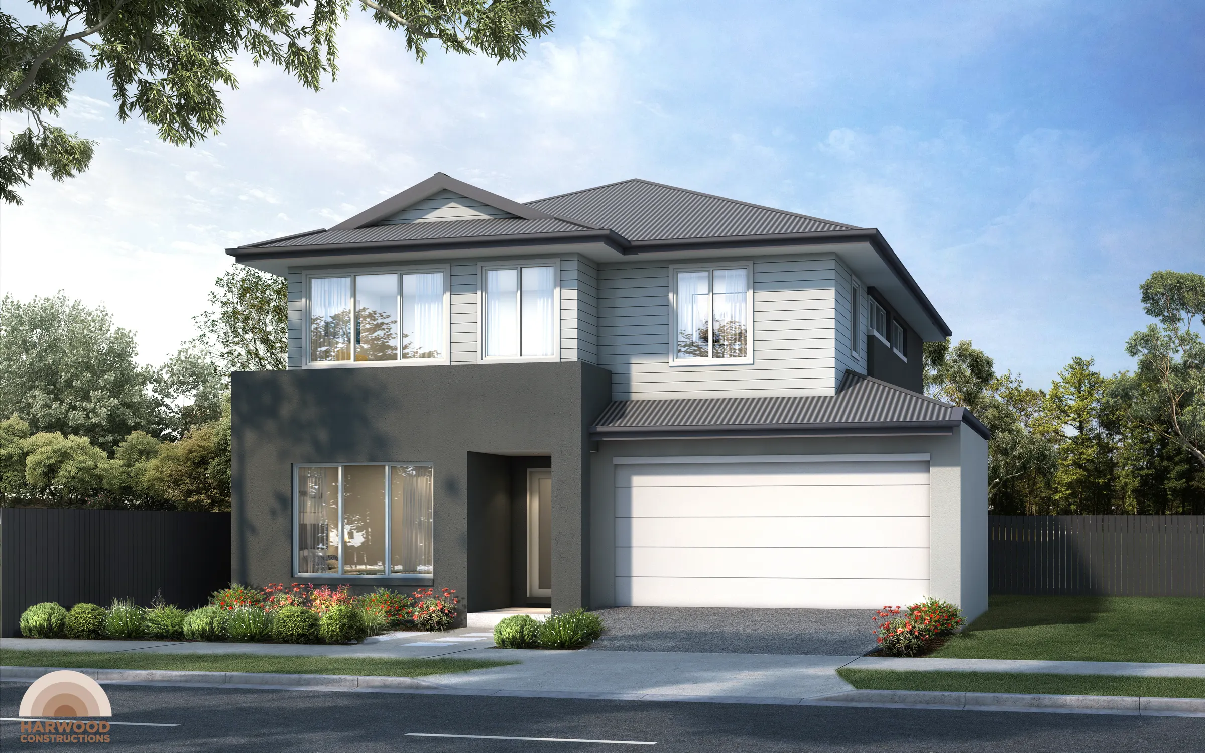 A completed Harwood custom home